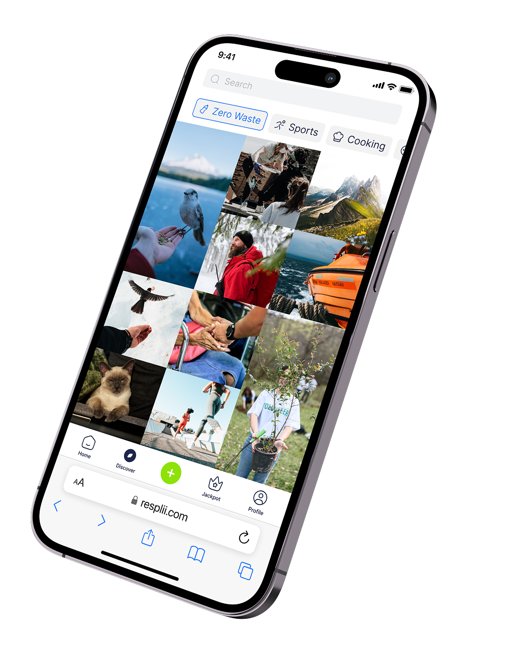 App preview on mobile device